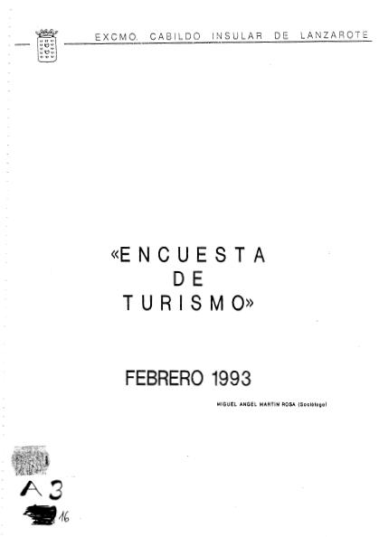 Encuesta de turismo 1993